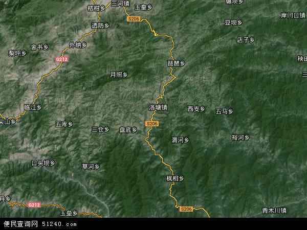 甘肅武都琵琶鎮(zhèn)衛(wèi)星地圖與青木信息解析